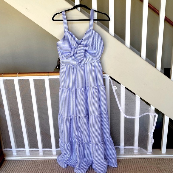 Vici Dresses & Skirts - Vici Collection Tie Front Gingham Maxi Dress